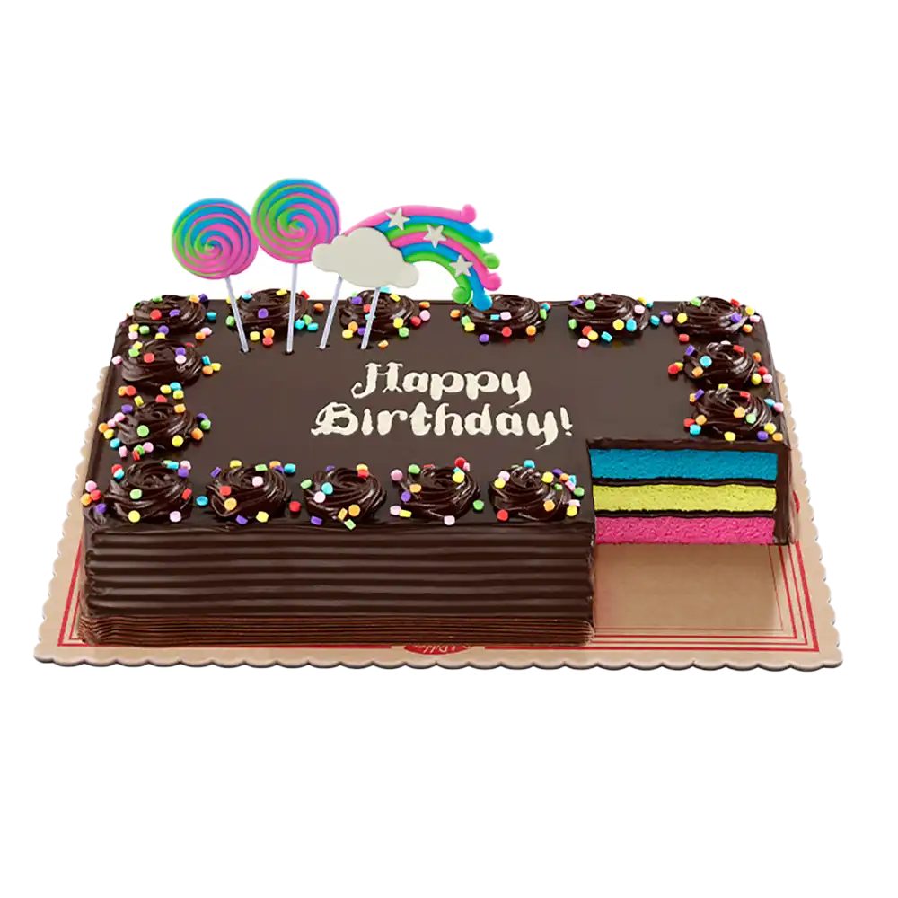 Rainbow Dedication Cake (12x12 size)